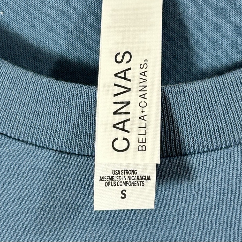 Bella Canvas Women’s Blue Statement Tee Size M - Picture 2 of 4